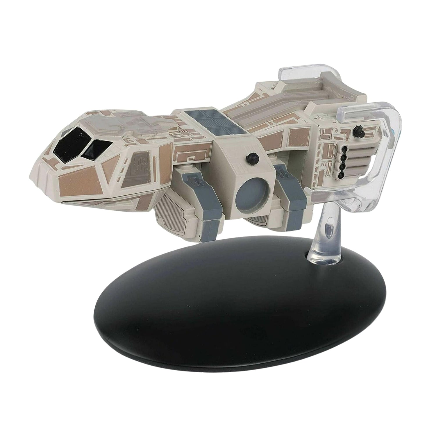 Rear view of the Eaglemoss Baxial model highlighting its engine thrusters and aft section details