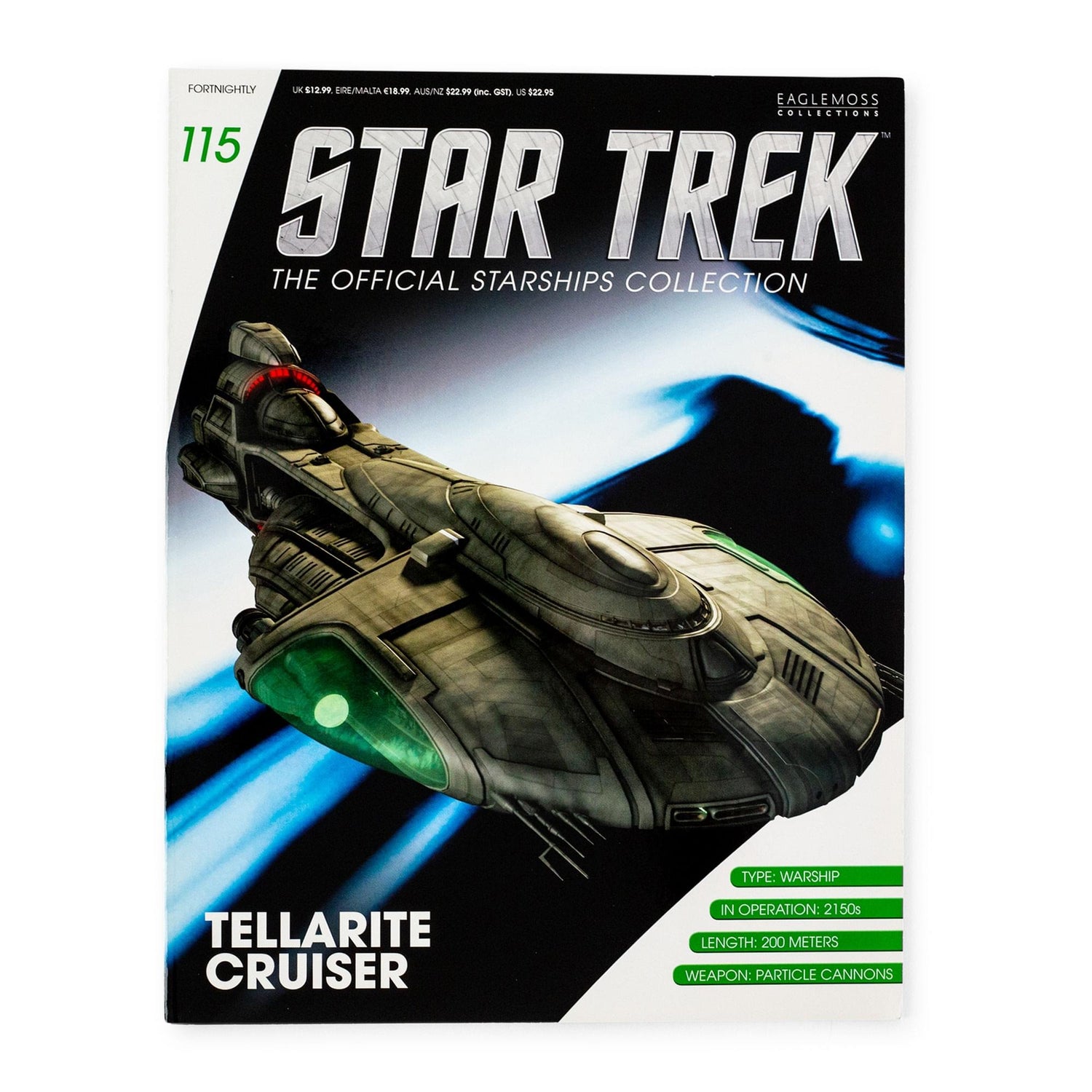 Front cover of the Star Trek Official Starships magazine featuring a detailed illustration of the Tellarite Cruiser against a deep space background