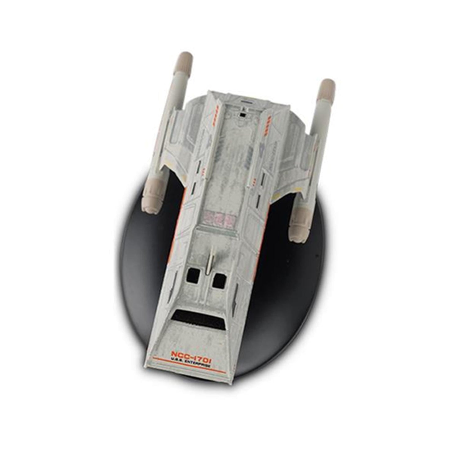 Top-down view displaying the intricate paneling and design of a shuttlecraft