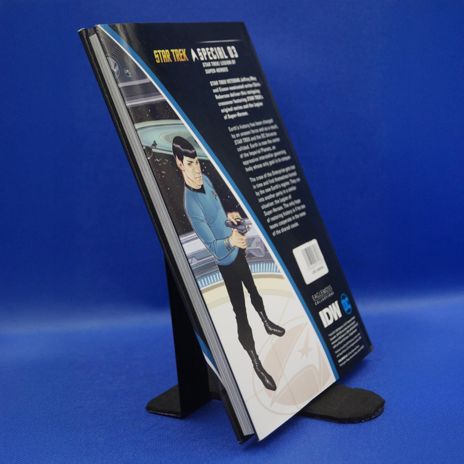 Close-up detail of the graphic novel cover highlighting the iconic Star Trek title treatment