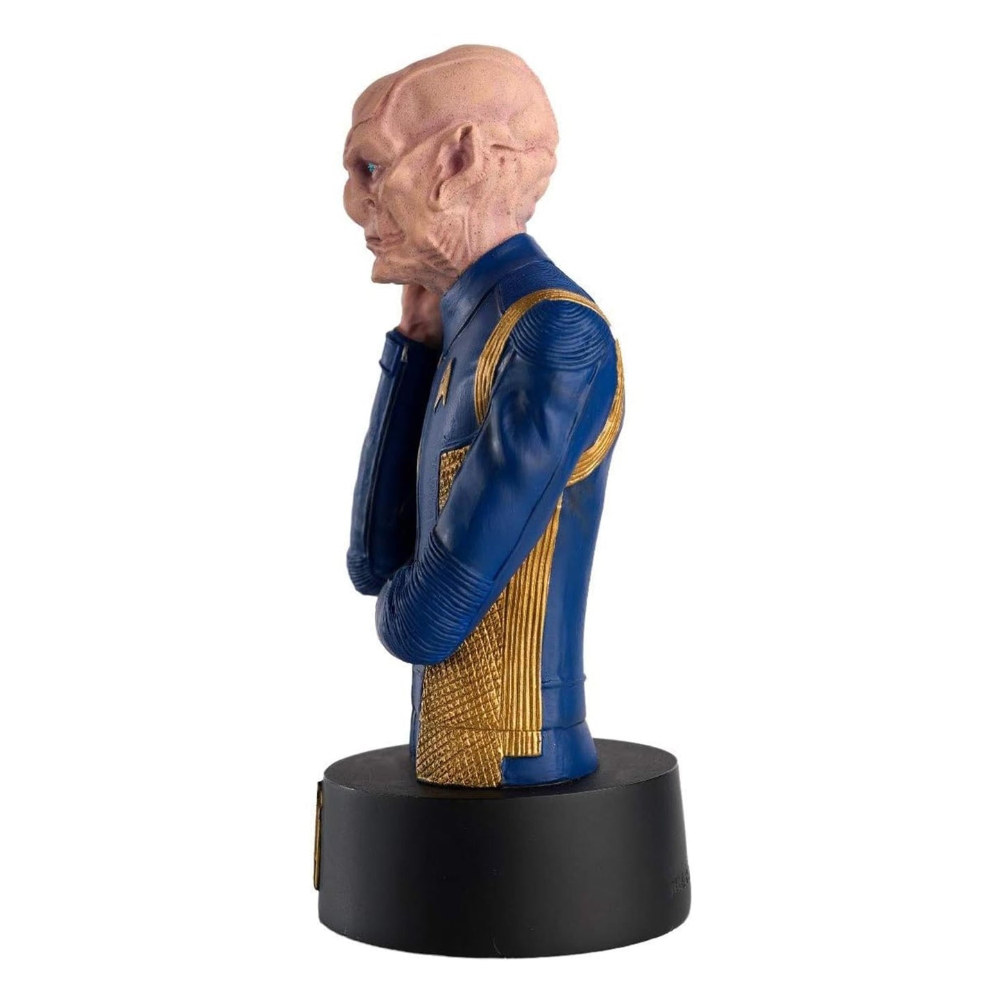 Three-quarter angle view of the Star Trek Official Busts Collection Commander Saru figure