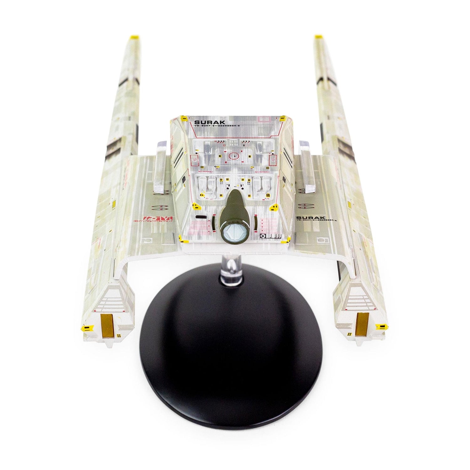 Top-down view of the Vulcan Long Range Shuttle highlighting hull panelling and markings