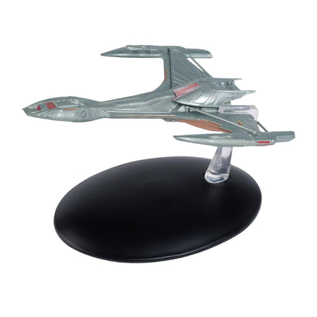 Top-down view of the Klingon Raptor model highlighting its intricate hull plating and hand-painted command section