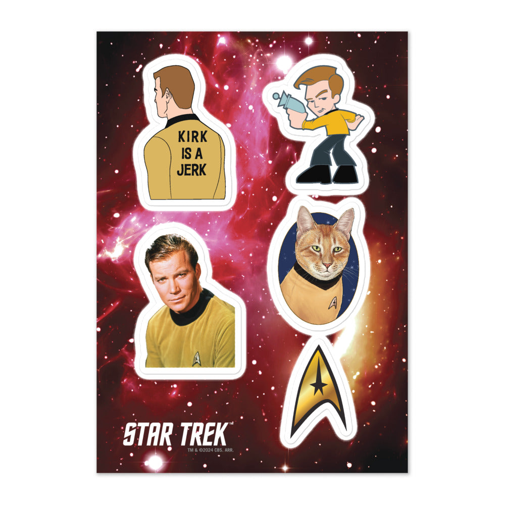 Star Trek: The Original Series Kirk Sticker Sheet