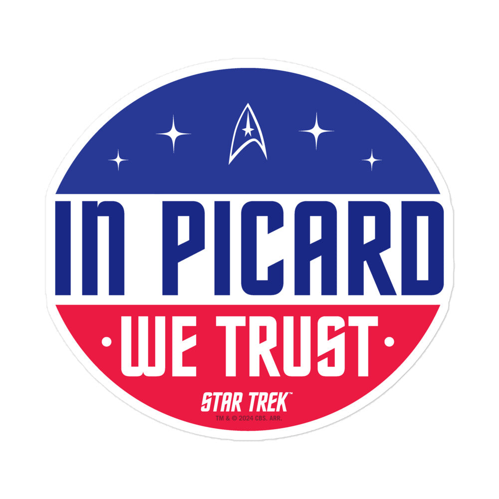 Star Trek In Picard We Trust Sticker