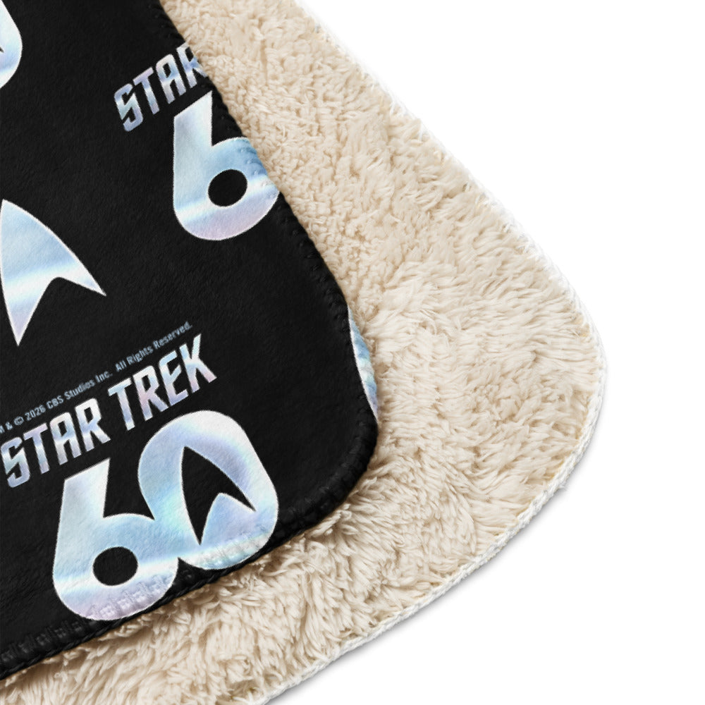 Star Trek Sherpa Blanket 60th Anniversary Logo