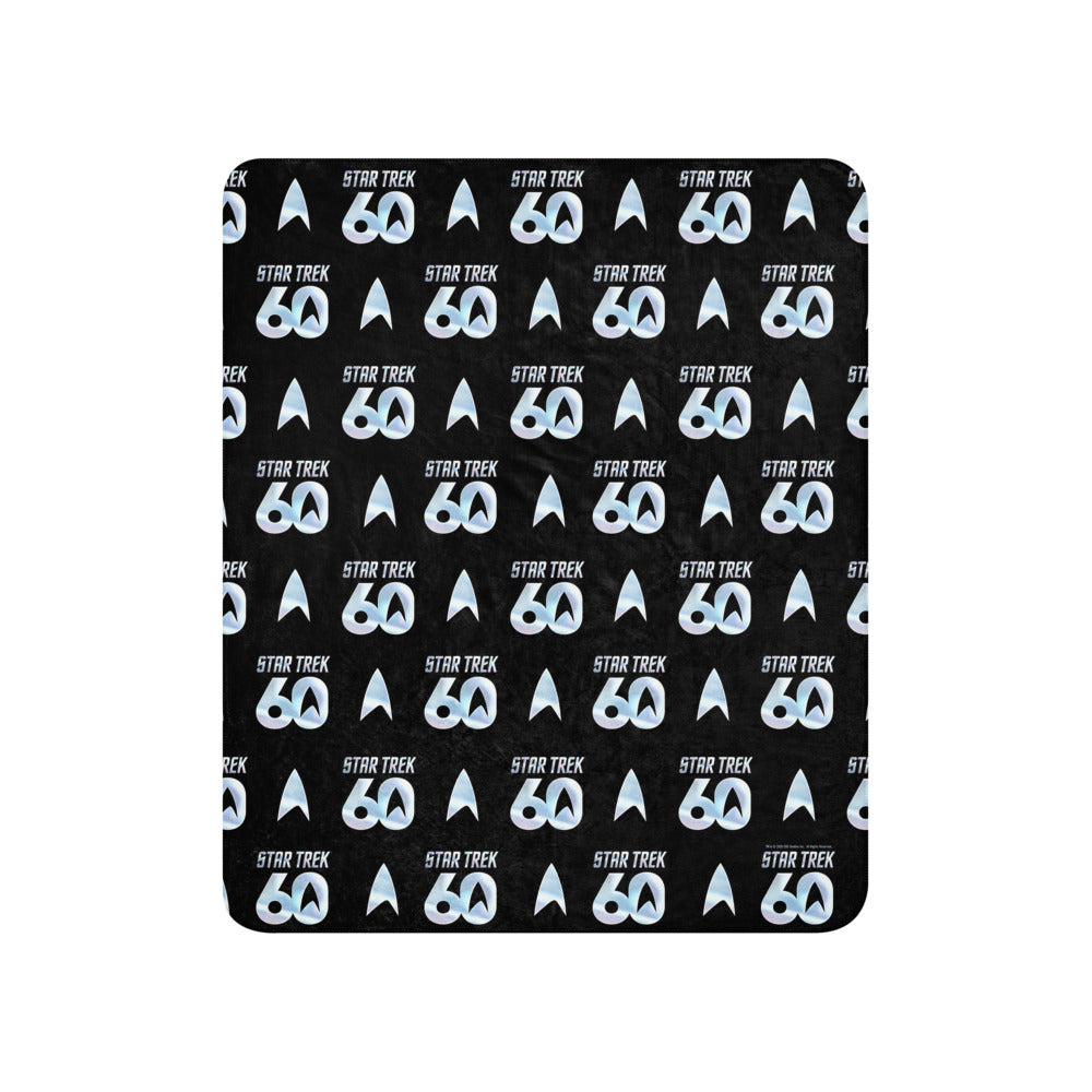 Star Trek Sherpa Blanket 60th Anniversary Logo
