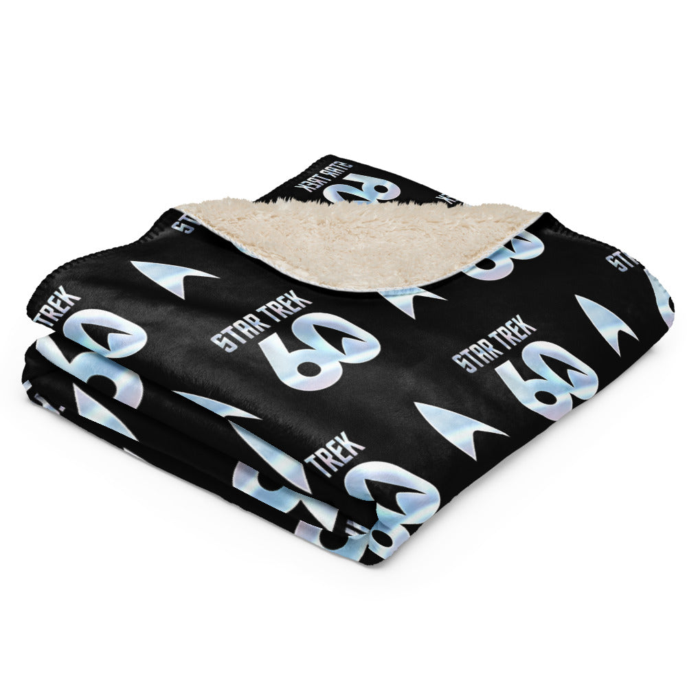 Star Trek Sherpa Blanket 60th Anniversary Logo