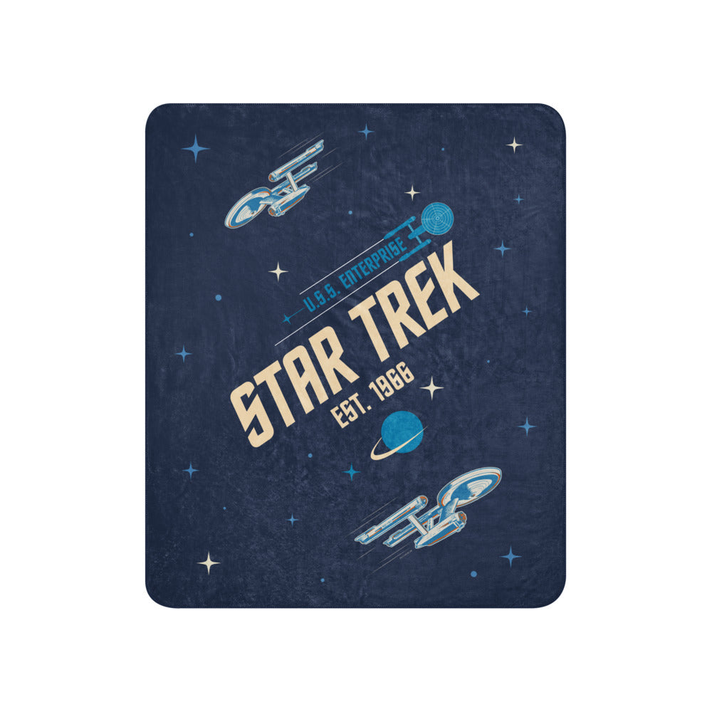 Star Trek Sherpa Blanket Est. 1966 50 in x 60 in