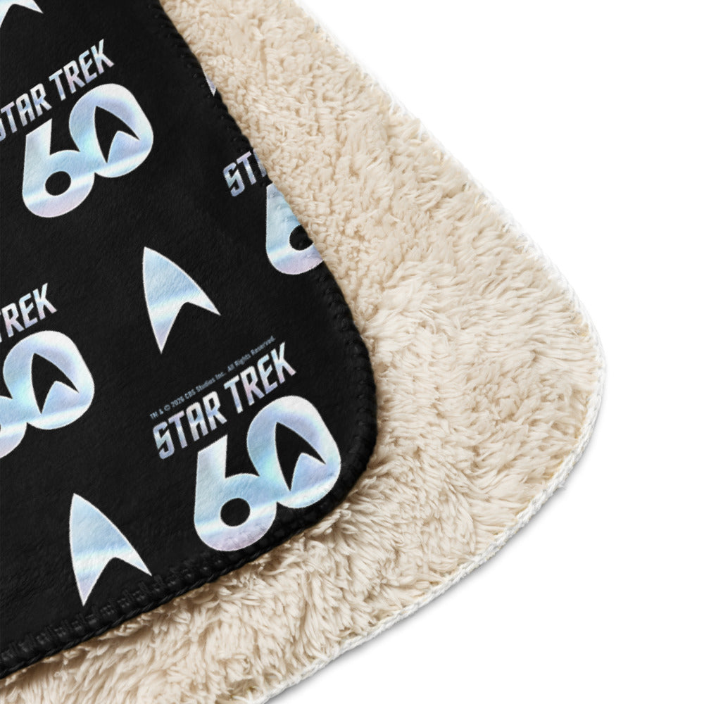 Star Trek Sherpa Blanket 60th Anniversary Logo