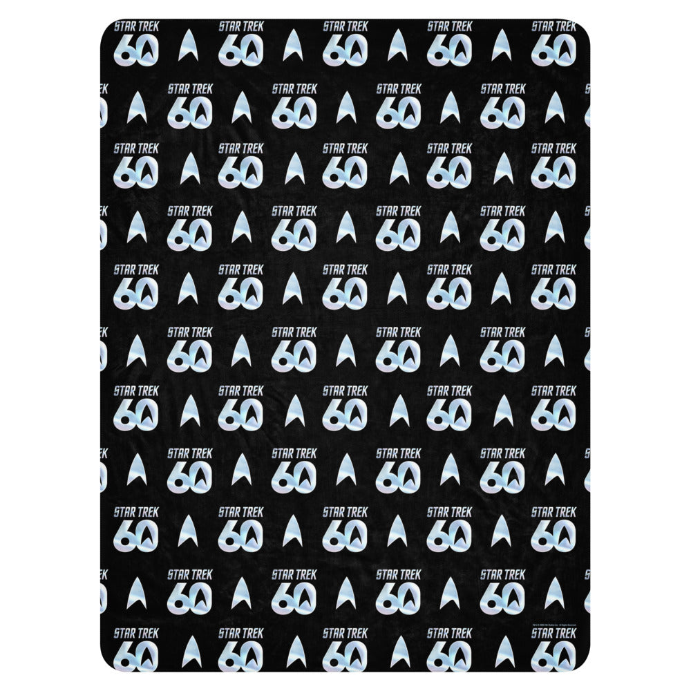 Star Trek Sherpa Blanket 60th Anniversary Logo