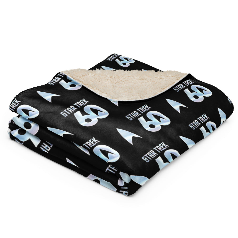Star Trek Sherpa Blanket 60th Anniversary Logo