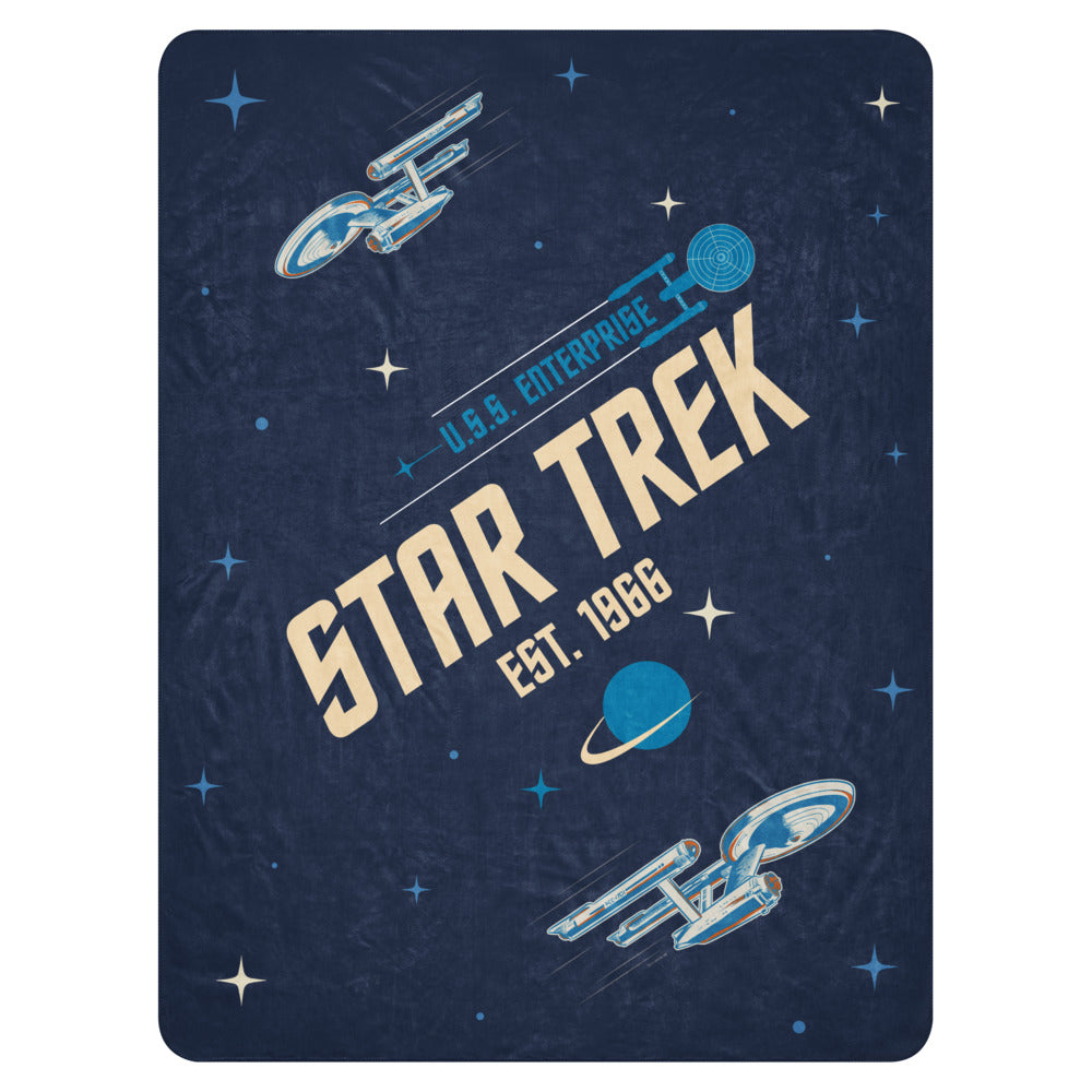 Star Trek Sherpa Blanket Est. 1966 60 in x 80 in