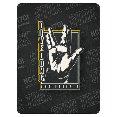 Star Trek: The Original Series Sherpa Blanket Live Long And Prosper