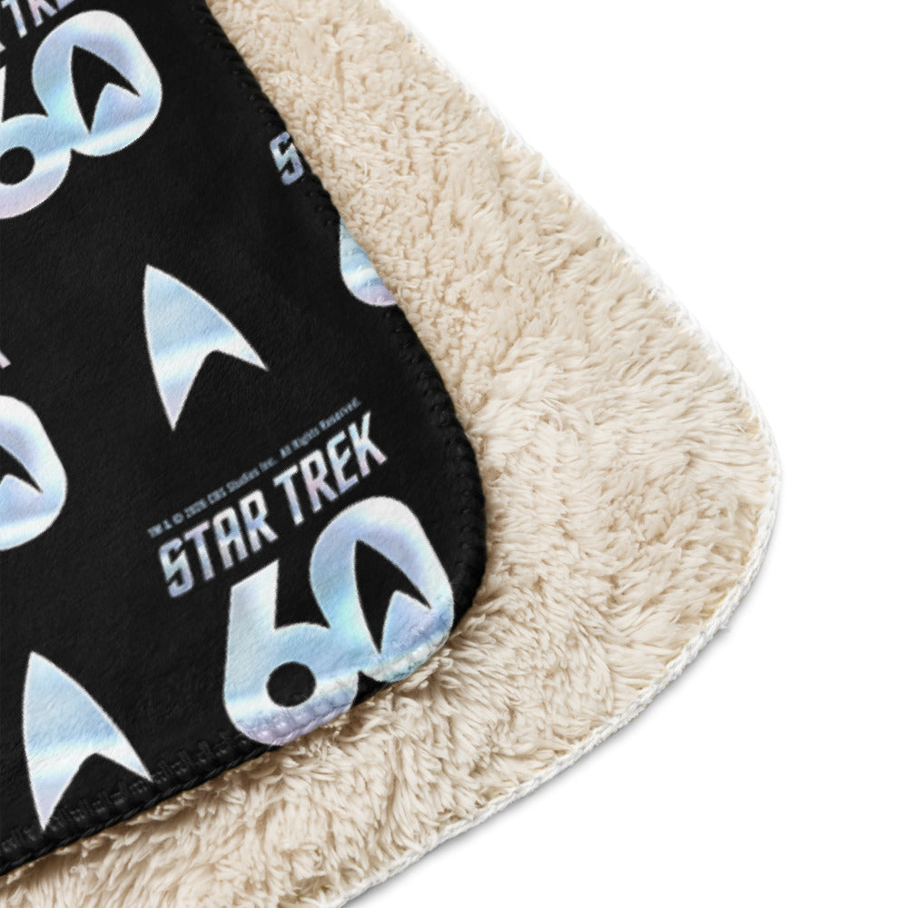 Star Trek Sherpa Blanket 60th Anniversary Logo