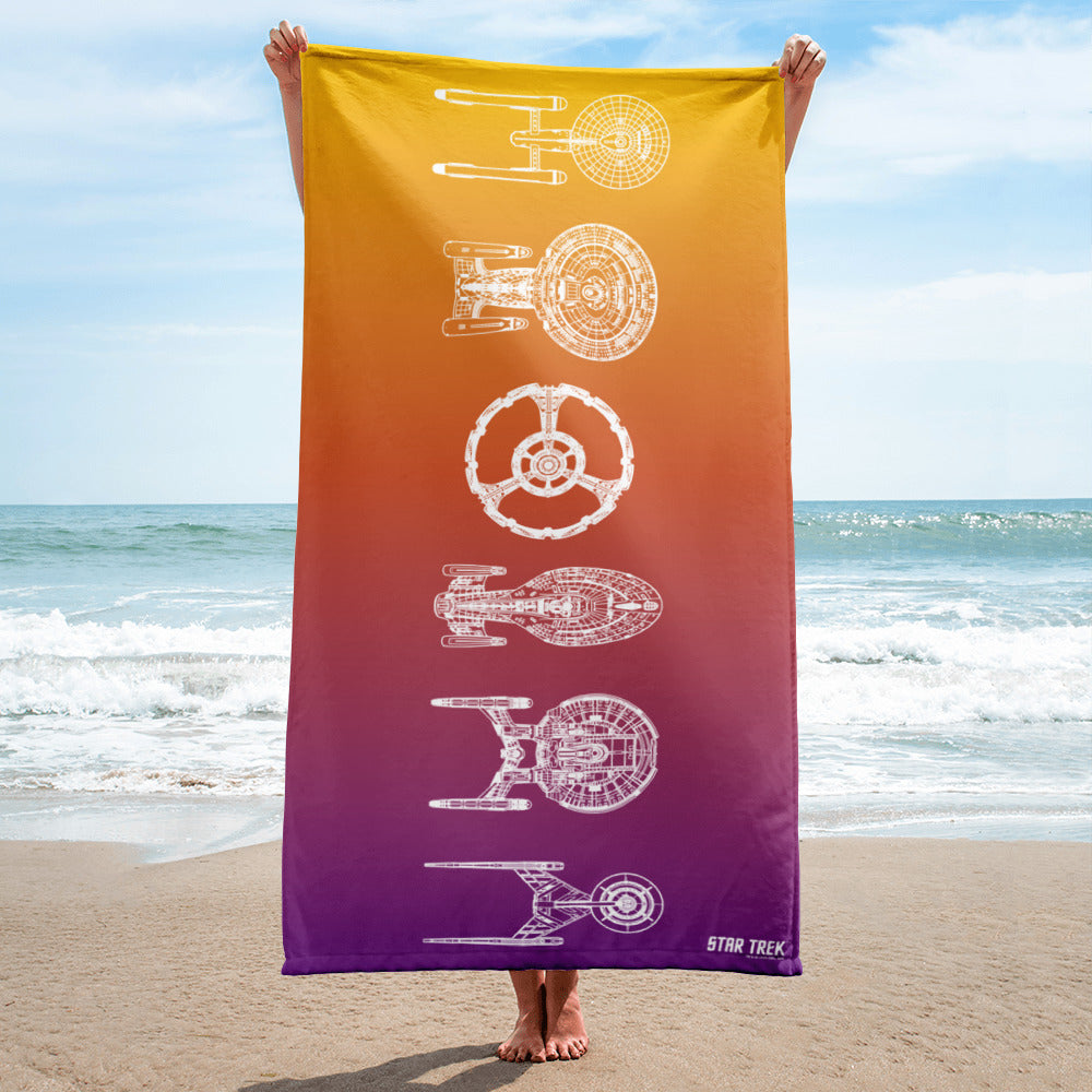 Star Trek Ships Of The Line Beach Towel