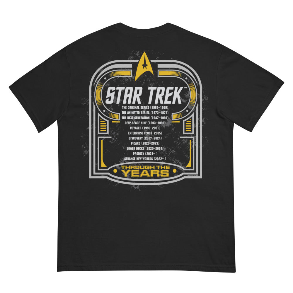 Star Trek T-Shirt Through The Years Comfort Colors  Black