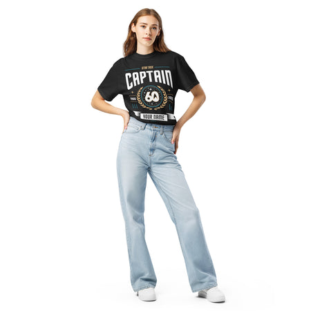 Star Trek Captain Personalized Name T-Shirt  60th Anniversary
