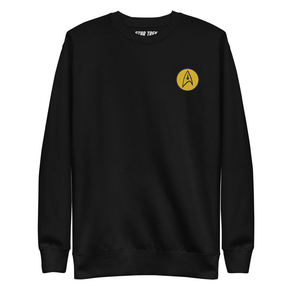 Star Trek: The Original Series Sweatshirt Embroidered Command Badge  Black