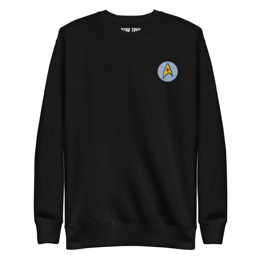 Star Trek: Discovery Sweatshirt Embroidered Medical Badge  Black