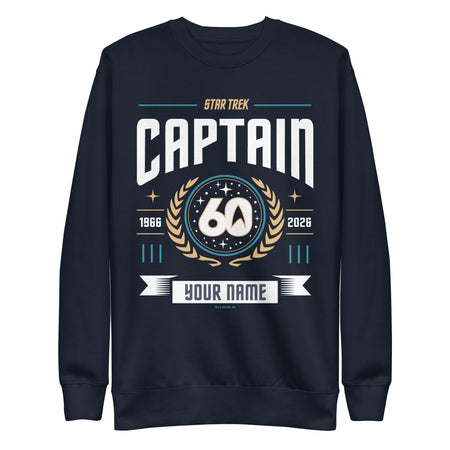 Star Trek Captain Personalized Name Sweatshirt 60th Anniversary