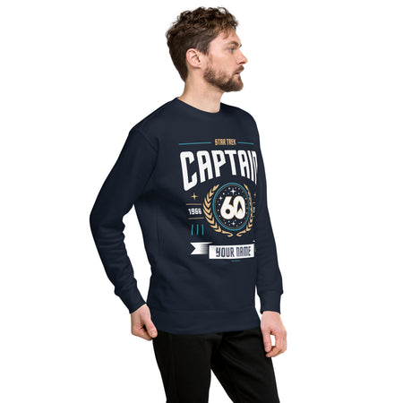 Star Trek Captain Personalized Name Sweatshirt 60th Anniversary