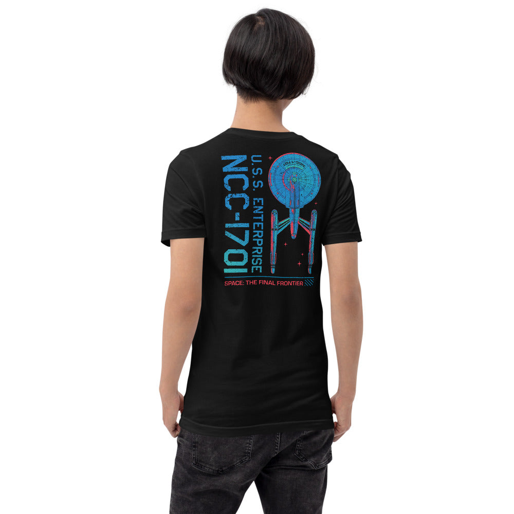 Star Trek U.S.S Enterprise T-Shirt The Final Frontier Black