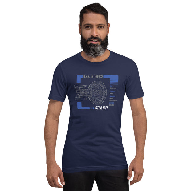 Star Trek: The Next Generation 1701-D Schematic Unisex T-Shirt