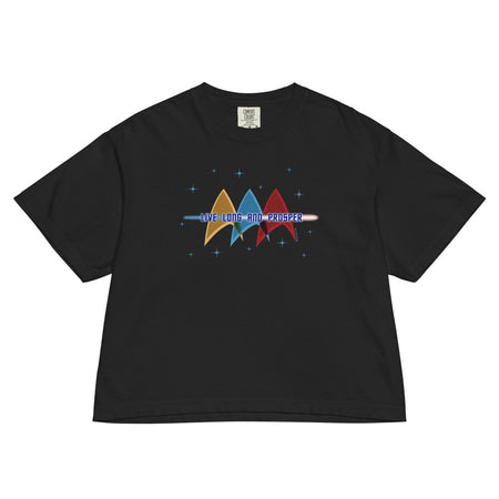 Star Trek: The Original Series Women's Boxy T-Shirt Live Long and Prosper  Black