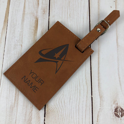 Star Trek: Discovery Personalized Leather Luggage Tag