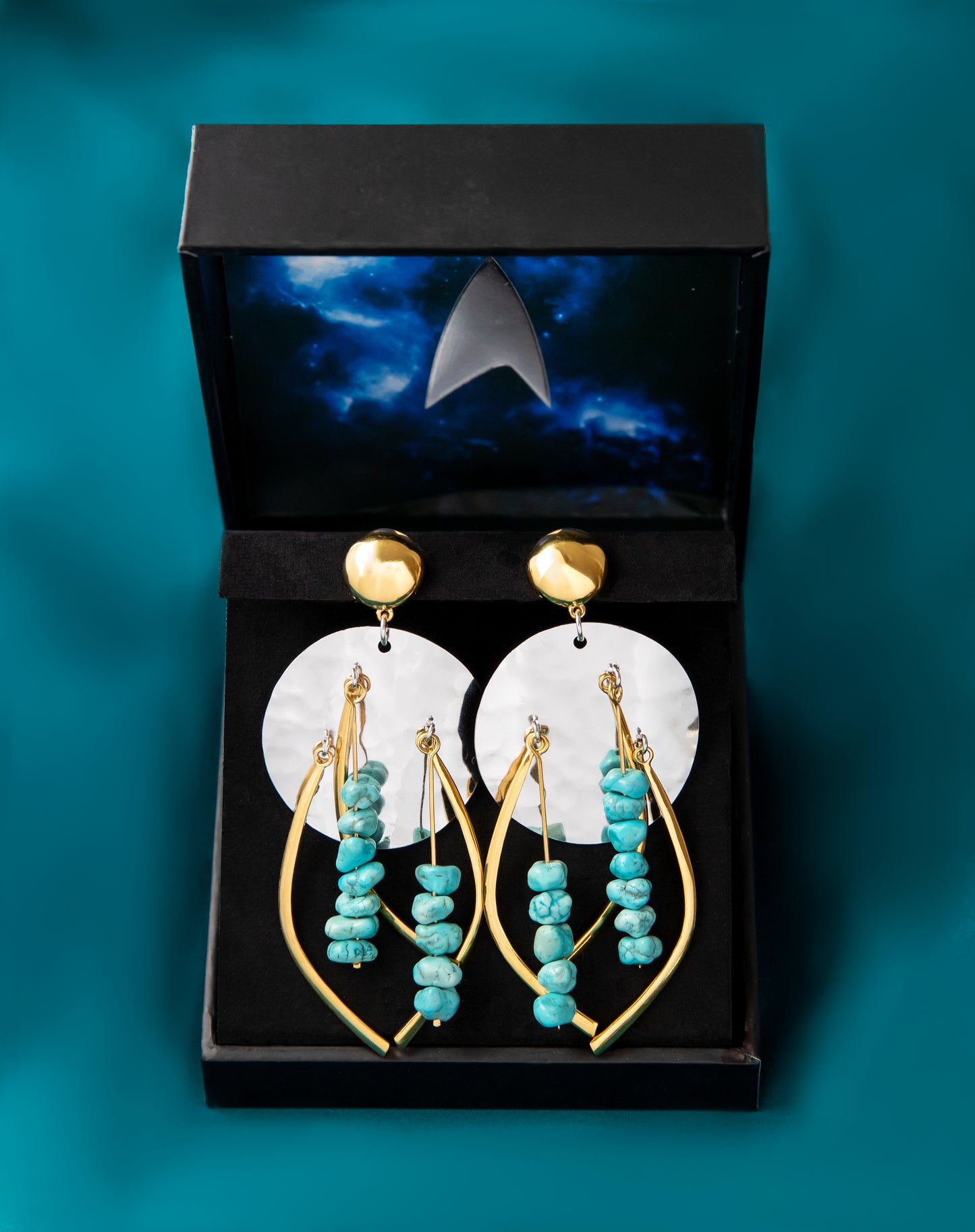 Star Trek X RockLove Guinan Turquoise Earrings