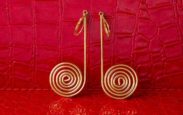 Buy Minimalist Spiral Hoop Earrings in Sterling Silver, Single Piercing  Spiral Hoop Earrings, Double Hoop Twist Earrings Online in India - Etsy