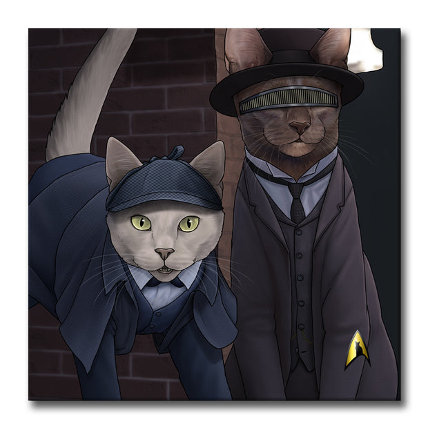 Star Trek: The Next Generation Detective Cats Premium Gallery Wrapped Canvas