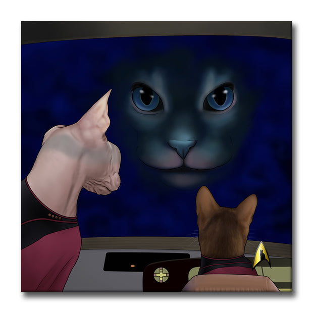 Star Trek: The Next Generation Hologram Cat Premium Gallery Wrapped Canvas