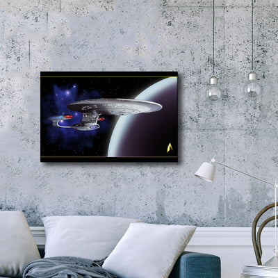 Star Trek: The Next Generation Space Cat Gallery Wrapped Canvas