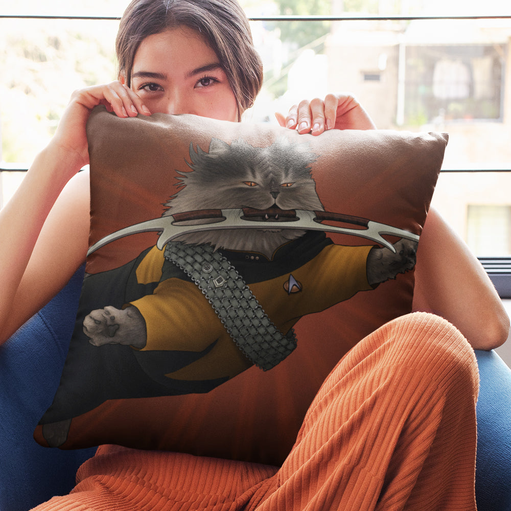 Star Trek: The Next Generation Worf Cat Pillow - 16" x 16"