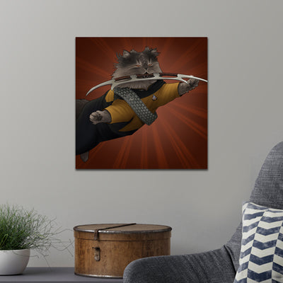 Star Trek: The Next Generation Worf Cat Premium Satin Poster