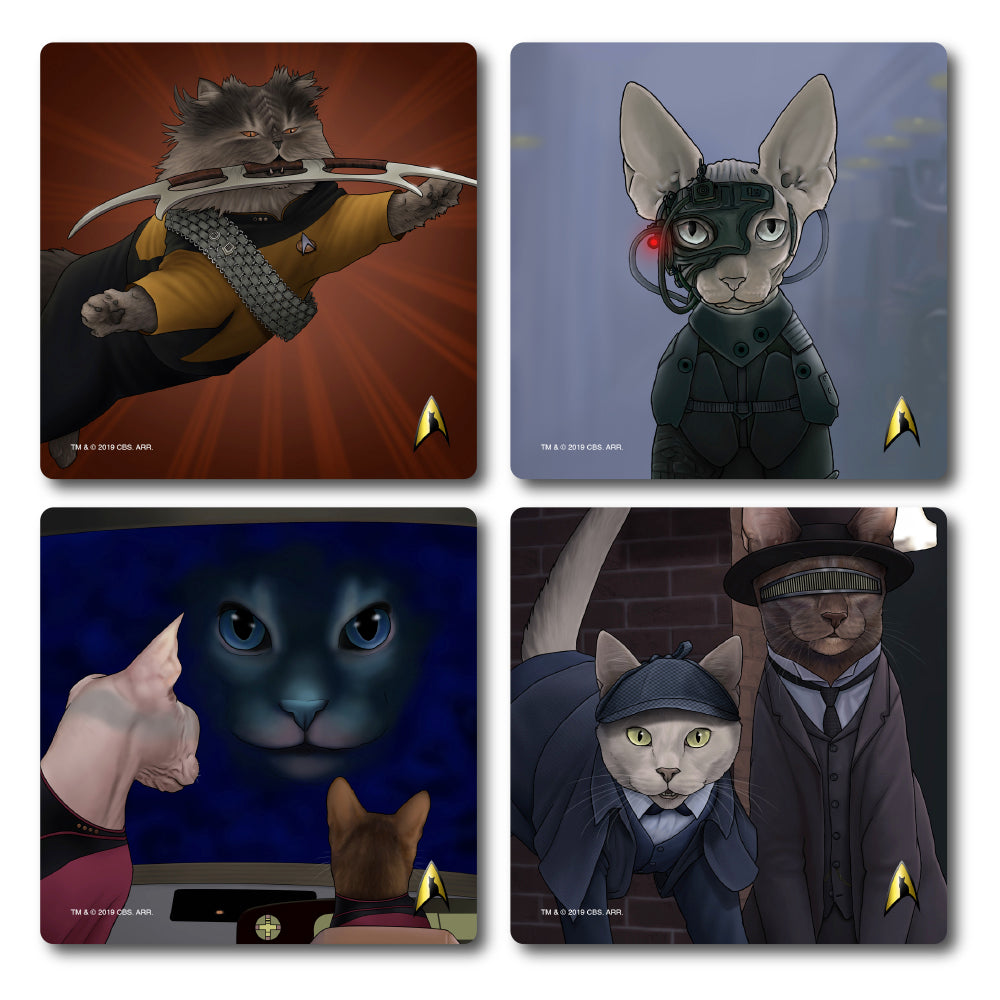 Star Trek: The Next Generation Cats Coaster Set of 4