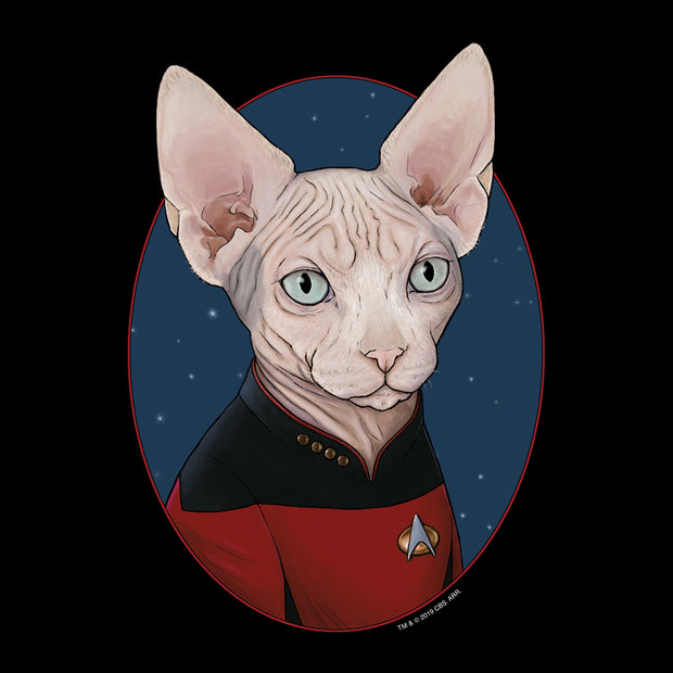 Star Trek: The Next Generation Picard Cat PortraitWomen's Relaxed Scoop Neck T-Shirt