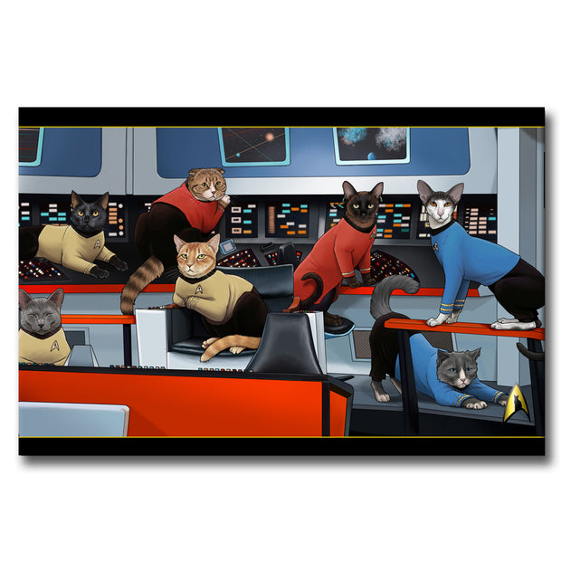 Star Trek: The Original Series Crew Cats Gallery Wrapped Canvas