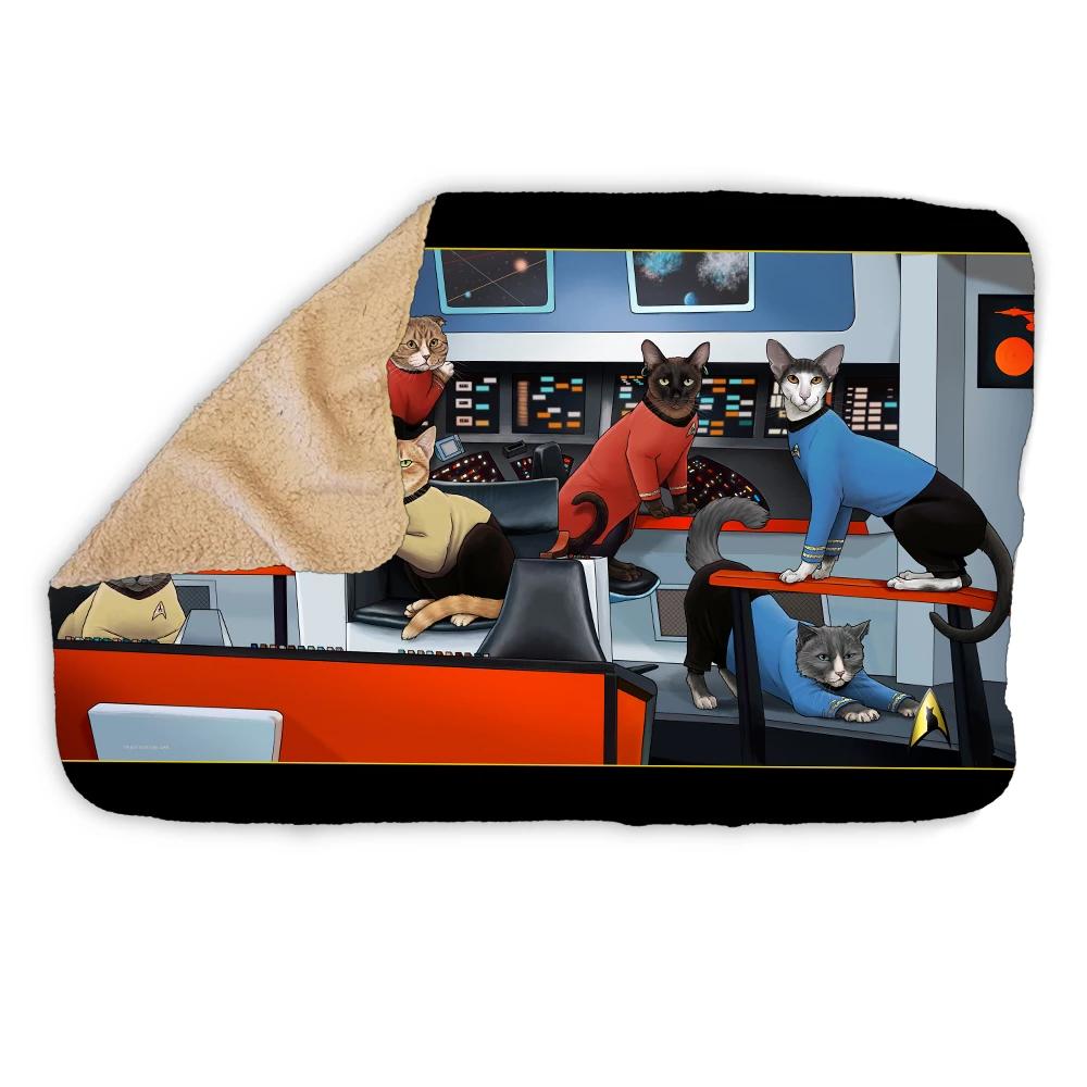 Star Trek: The Original Series Crew Cats Sherpa Blanket