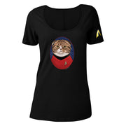Star Trek: The Original Series Scotty Cat Portrait Women's Relaxed Scoop Neck T-Shirt
