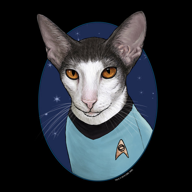 Star Trek: The Original Series Spock Cat Portrait Women's Relaxed Scoop Neck T-Shirt