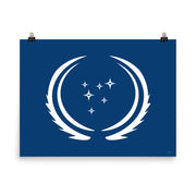 Star Trek: Discovery Season 3 United Federation of Planets Flag Premium Satin Poster