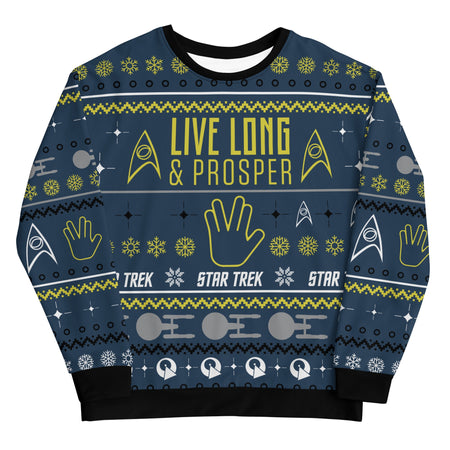 Star Trek Live Long & Prosper Holiday Crewneck Sweatshirt