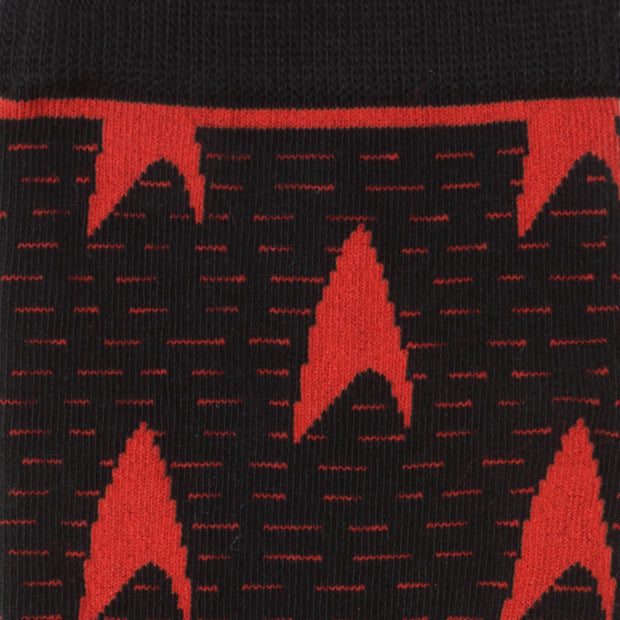 Star Trek Red Delta Shield Black Men's Socks
