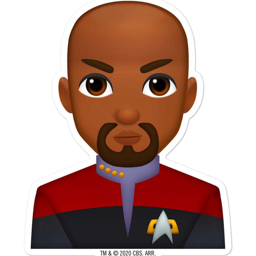 Star Trek: Deep Space Nine Sisko Emoji Die Cut Sticker