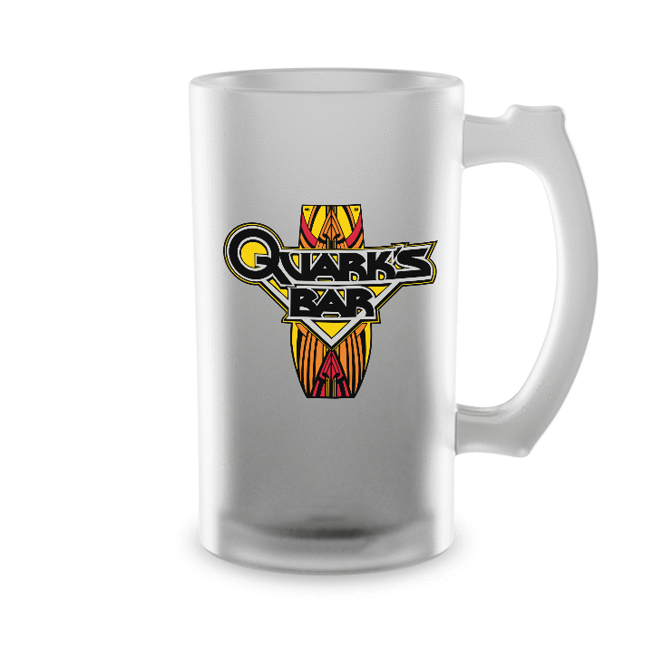 Glass Beer Mug - 25 oz. (Personalized Name & Bar) (Min Qty 1)
