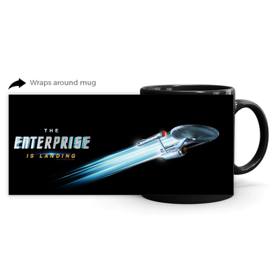 Star Trek: The Original Series The Enterprise is Landing Black Mug