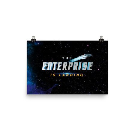 Star Trek: The Original Series The Enterprise is Landing Premium Matte Paper Poster